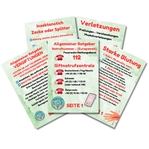 Kindernotfalltasche – Erste Hilfe für unterwegs - ROT - 30 teilig